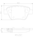 Brembo P85114N Disc Brake Pad Set - Rear - view 4