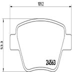 Brembo P85114 Disc Brake Pad Set - Rear - view 3