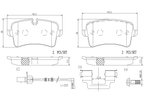 Brembo P85119N Disc Brake Pad Set - Rear - view 3