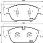 Brembo P85127 Disc Brake Pad Set - Front - view 3