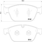 Brembo P85128 Disc Brake Pad Set - Front - view 3