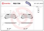 Brembo P85170N Disc Brake Pad Set - Front - view 4