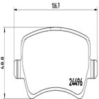 Brembo P86021 Disc Brake Pad Set - Rear - view 3