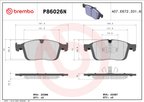 Brembo P86026N Disc Brake Pad Set - Front - view 3