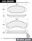 Centric 102.00500 Disc Brake Pad Set - Front - view 1
