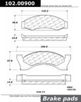 Centric 102.00900 Disc Brake Pad Set - Front - view 1