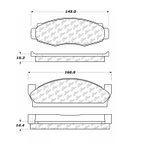 Centric 102.00910 Disc Brake Pad Set - Front - view 4