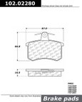 Centric 102.02280 Disc Brake Pad Set - Rear - view 1