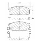 Centric 102.02740 Disc Brake Pad Set - Front - view 5