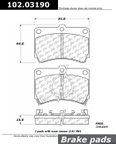 Centric 102.03190 Disc Brake Pad Set - Front - view 1