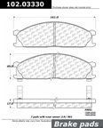 Centric 102.03330 Disc Brake Pad Set - Front - view 1