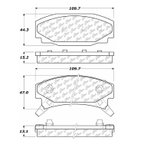 Centric 102.03540 Disc Brake Pad Set - Rear - view 5