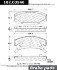 Centric 102.03540 Disc Brake Pad Set - Rear - view 1