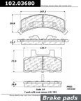 Centric 102.03680 Disc Brake Pad Set - Front - view 1