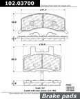 Centric 102.03700 Disc Brake Pad Set - Front - view 1
