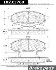 Centric 102.03760 Disc Brake Pad Set - Front - view 1