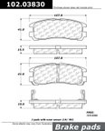 Centric 102.03830 Disc Brake Pad Set - Rear - view 1