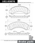 Centric 102.03870 Disc Brake Pad Set - Front - view 1