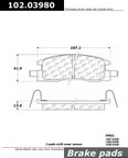 Centric 102.03980 Disc Brake Pad Set - Rear - view 1