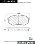 Centric 102.04330 Disc Brake Pad Set - Front - view 1