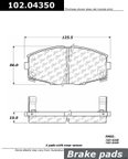 Centric 102.04350 Disc Brake Pad Set - Front - view 1