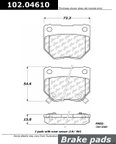 Centric 102.04610 Disc Brake Pad Set - Rear - view 1