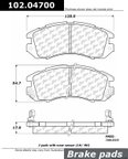 Centric 102.04700 Disc Brake Pad Set - Front - view 1