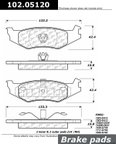 Centric 102.05120 Disc Brake Pad Set - Rear - view 1