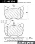 Centric 102.05200 Disc Brake Pad Set - Front - view 1