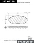 Centric 102.05250 Disc Brake Pad Set - Front - view 1