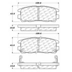 Centric 102.05800 Disc Brake Pad Set - Rear - view 5