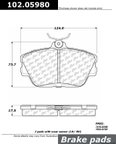 Centric 102.05980 Disc Brake Pad Set - Front - view 1