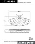Centric 102.05990 Disc Brake Pad Set - Rear - view 1