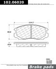 Centric 102.06020 Disc Brake Pad Set - Front - view 1