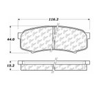 Centric 102.06060 Disc Brake Pad Set - Rear - view 6