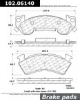 Centric 102.06140 Disc Brake Pad Set - Front - view 1