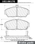 Centric 102.06170 Disc Brake Pad Set - Front - view 1