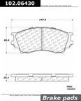 Centric 102.06430 Disc Brake Pad Set - Front - view 1