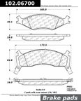 Centric 102.06700 Disc Brake Pad Set - Front - view 1