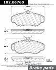 Centric 102.06760 Disc Brake Pad Set - Front - view 1