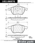 Centric 102.06870 Disc Brake Pad Set - Front - view 1