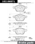 Centric 102.06871 Disc Brake Pad Set - Front - view 1