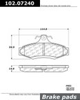 Centric 102.07240 Disc Brake Pad Set - Rear - view 1
