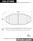 Centric 102.07480 Disc Brake Pad Set - Front - view 1