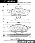 Centric 102.07600 Disc Brake Pad Set - Front - view 1
