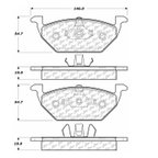 Centric 102.07680 Disc Brake Pad Set - Front - view 5