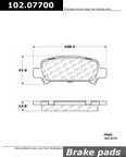 Centric 102.07700 Disc Brake Pad Set - Rear - view 1
