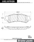 Centric 102.07920 Disc Brake Pad Set - Rear - view 1