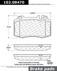 Centric 102.08470 Disc Brake Pad Set - Front or Rear - view 1