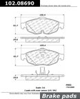 Centric 102.08690 Disc Brake Pad Set - Front - view 1